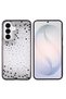 Galaxy S26 Case Camera Raised Silvery Drop Stone Silicone Brsa