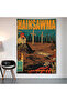 Chainsaw Man Vintage Poster Wall Covering Wall Tapestry First Quality Satin Fabric Poster