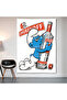 Smurf Parody Wall Covering Wall Tapestry First Quality Satin Fabric Poster