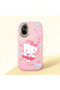 Realme 12 Lite Compatible Case Camera Protective Pink Kitty Patterned Silicone Couple Phone Case