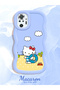 Redmi Note 10 Pro Compatible Case Camera Protector Blue Silicone Couple Phone Case Kitty Pattern - 2