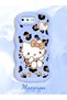 iPhone 8 Plus Compatible Case Camera Protector Blue Silicone Couple Phone Case Kitty Pattern - 2
