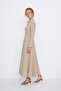 Lena |   Pieced Denim Dress Beige - 2
