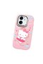 Mi 13t Compatible Case Camera Protector Pink Silicone Couple Phone Case with Kitty Pattern - 3