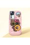 Mi 12t Compatible Case Camera Protector Pink Silicone Couple Phone Case with Kitty Pattern