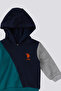 BASE. Polo Assn Navy Blue Hooded Baby 2 Piece Set - 3