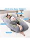 U Shaped Full Body Pregnancy Pillow For Maternity Women With Removable Jersey Cotton Cover - 5