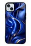 iPhone 15 Plus Royal Sapphire Flow Design Glossy Phone Case