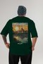 Budapest Hungary Green Oversize Country City Back Printed Unisex T-Shirt 100% Cotton Premium - 2