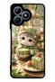 حافظة هاتف لامعة بتصميم Realme Note 50 Matcha Kitty Café