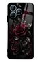 Realme Note 50 Obsidian Burgundy Roses Design Glossy Phone Case