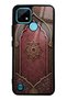 Realme C21 Burgundy Glossy Phone Case with Ottoman Emblem Design