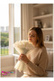 Bridal Flower Tulle Ruffled White Bouquet and Flower Tulle (300X27Cm) - 3