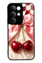 Realme C85 Glossy Phone Case with Cherry Picnic Bow Design