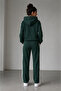 Women's Top and Bottom Set - Hooded Striped Tracksuit Set - 2