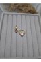 Pink Flower Sparkle Gold Hoop Earrings - 3