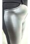Plus Size Knitted Front Leather Detailed Lycra Women's Trousers - 4