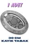 30 cm Oval Chrome Steel Alexander and Service Plate – Authentic Engraved, Y-Isk-30