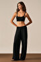 Undea Women's Soft and Flexible Viscose Fabric Loose and Comfortable Black Sweatpants - 3