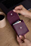 Viral Genuine Leather Mini Wallet and Card Holder with Money Compartment and Snap Closure, Unisex, Capacity for 5 Cards - 6