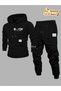 Calle 00 Urban Street Style 3 Threaded Rastered Sweatpants Set