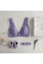 Women's Lace Front Snap Breastfeeding Bra Purple Color Bb2681 - 2