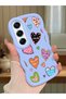 Tecno Camon 40 Pro 5g Compatible Case Camera Protector Blue Silicone Couple Phone Case Heart Pattern