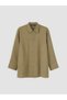 Özmarka New Season Khaki Modal Blended Women's Shirt Tunic - 5