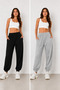 2-Piece Women's Elastic Waist Trackpants