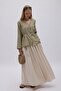 Pile Detailed V-Neck Shirt Stone - 4