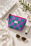 Makeup Bag Quilted Organizer - Travel Cosmetic Organizer Zippered Multi-Purpose Women's Bag 23X14X6 cm