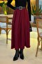 Belted Hijab Skirt Burgundy