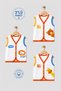 3-Piece Baby Vest 100% Cotton with Snap Fasteners Seasonal Newborn Baby Vest Set Safari Printed Unisex 0-9 Months - 2