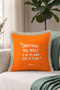 Written Motivational Fringed Pillowcase - Minimal Slogan Bohemian Orange Cream Tassel Throw Pillow Cover - 5