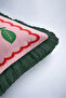 Cherry Themed Pop Art Retro Fringed Pillowcase-Fruit Figured Bohemian Pink Tassel Throw Pillow Cover - 8