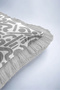 Stylish Fringed Pillowcase with Abstract Geometric Pattern - Organic Form Bohemian Gray Tassel Throw Pillow Cover - 8