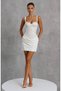 Corset-Like Mini Dress with Lace Details - 5