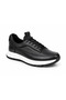 Valento Casual Sneaker Genuine Leather Men's Black-White Shoes - Lightweight Faylon Sole - 2