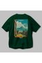 Pompei Italy Green Oversize Country City Back Printed Unisex T-Shirt 100% Cotton Premium - 3