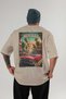 Miami Beach Beige Oversize Country City Back Printed Unisex T-Shirt 100% Cotton Premium - 2