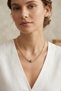Gold Color Evil Eye Model Brass Women's Necklace - 2