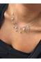 Women's Stainless Steel Gold Color Evil Eye Bead Detail Choker Necklace - 2