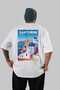 Santorini Greece 3 White Oversize Country City Back Printed Unisex T-Shirt 100% Cotton Premium - 2