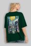 New York Usa 2 Green Oversize Country City Back Printed Unisex T-Shirt 100% Cotton Premium - 4