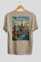 Russia Beige Oversize Country City Back Printed Unisex T-Shirt 100% Cotton Premium