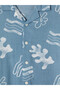 Nevavm Patterned Poplin Boys' Shirt with Difference - 4