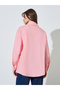 Pink Solid Casual Oversized Shirt - 5