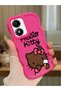 Vivo Y02S Compatible Case Camera Protector Red Silicone Couple Phone Case Kitty Pattern