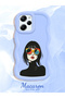 Poco X5 Pro 5g Compatible Case Camera Protector Blue Silicone Couple Phone Case Girl Pattern - 2