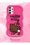 Samsung Galaxy A73 Compatible Case Camera Protector Red Silicone Couple Phone Case Kitty Pattern - 2